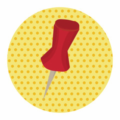 stationary pushpin theme elements vector,eps