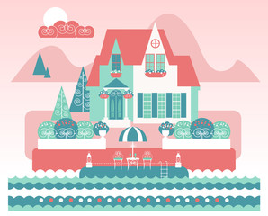 Beach House Landscape Set