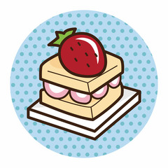 cake theme elements vector,eps