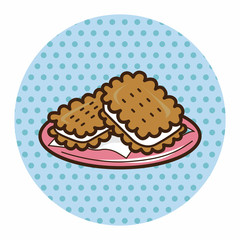 cookies theme elements vector,eps