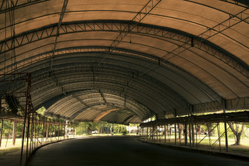 Tunnel caused Temporary from tents   