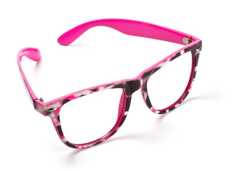 pink eyeglasses