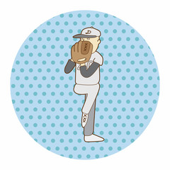 baseball exercise theme elements vector,eps