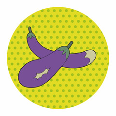 vegetable theme eggplant  elements vector,eps