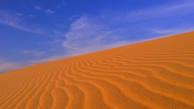 Sand desert and blue sky background