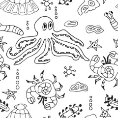 Seamless Zentagle pattern on white background. Use for wallpapers, pattern fills, web pages background, surface textures.