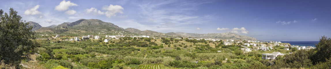 Fototapeta na wymiar Makrygialos Panorama