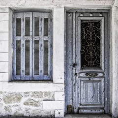 Old Blue Door and Window