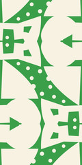 Seamless Green Skull Pattern