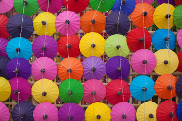 Fototapeta na wymiar handmade umbrella Chiang Mai Thailand