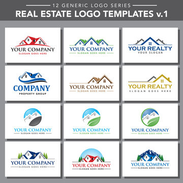12 Generic Logo Series: Real Estate Logo Templates v.1
