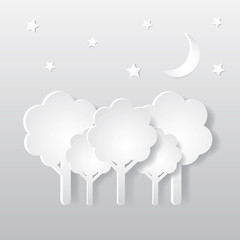 green leaves design elements. This image is a vector illustration.