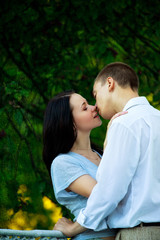 young couple in the park