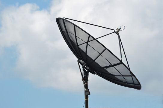 Satellite dish on the Blue sky