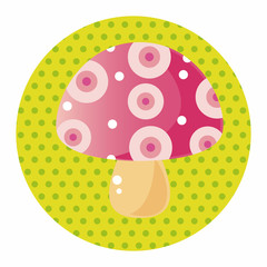 mushroom cartoon theme elements vector,eps