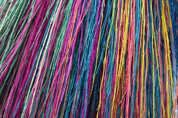 Colored fibers for background