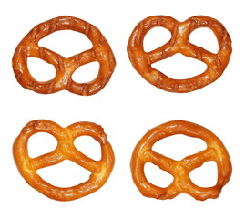 cookies pretzels  isolated on white background