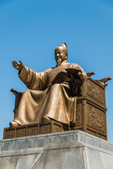 The Statue of King Sejong in Gwanghwamun Square