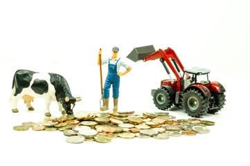 Finanzen in der Landwirtschaft, Investition - Subvention, Symbolfoto