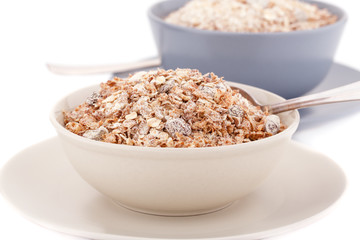 Muesli in the bowls