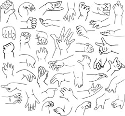 Baby Hands Pack Lineart - 85011762