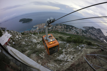 Cable car in Dubrovnik