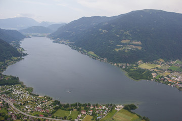 Flightseeing Tour Carinthia Lake Ossiach Bird's-Eye View