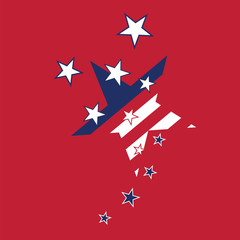abstract american flag stars