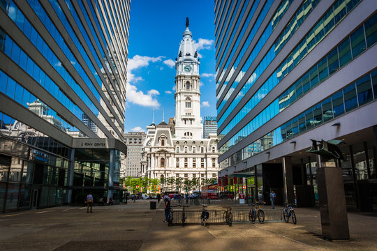 Penn Center and City Hall, in Center City, Philadelphia, Pennsyl