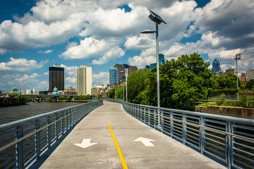 The Schuylkill Banks Boardwalk, in Philadelphia, Pennsylvania.