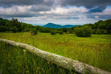 Fototapeta na wymiar View from Old Rag Overlook, in Shenandoah National Park, Virgini