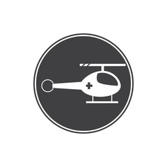 Medical helicopter icon