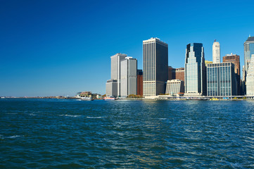 Fototapeta premium Lower Manhattan skyline view from Brooklyn