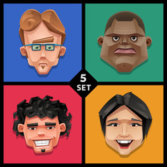 Funny face illustration-set 5