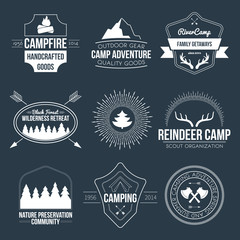 Camping icons.