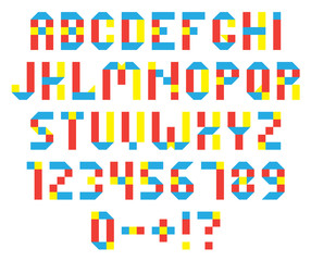 Colorful vector alphabet