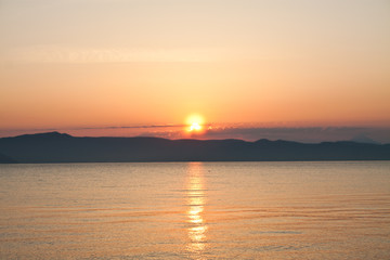 sunrise in the sea