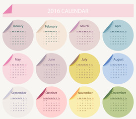 The 2016 calendar