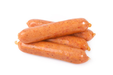 Sausages isolated on a white background