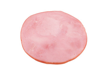 smoked ham isolated on white background