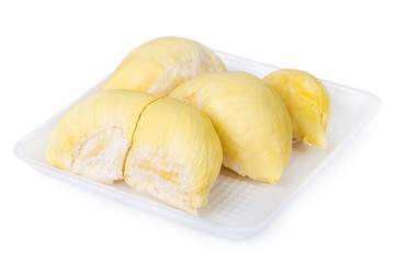 King of fruits, durian on white background