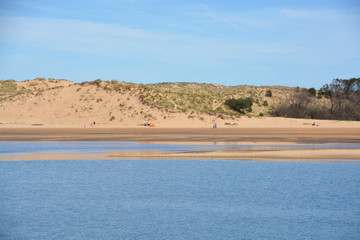 Fototapeta na wymiar dunas de la playa de oyambre