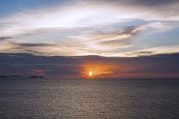 Beautiful sunset over sea