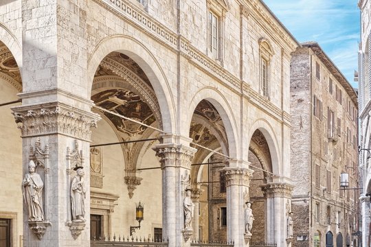 Known House "Loggia della Mercanzia" in Siena Italy