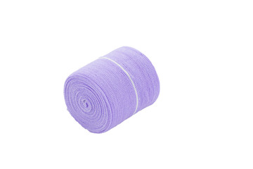 Close up elastic bandage isolated white background