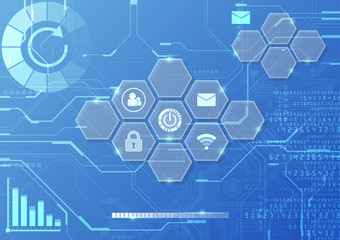 vector digital global technology interface, abstract background