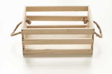 Wood box with rope handles