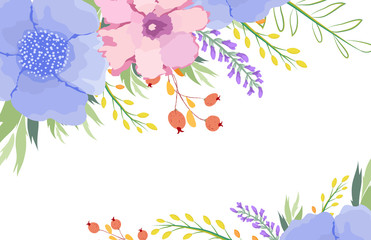 Watercolor Floral background