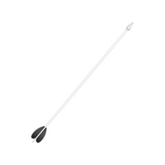 Bow arrow in black and white design with silver tip