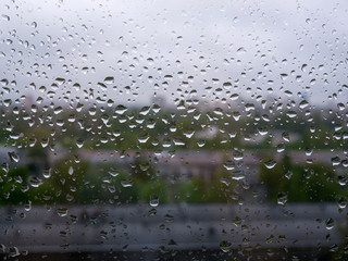 raindrops on window